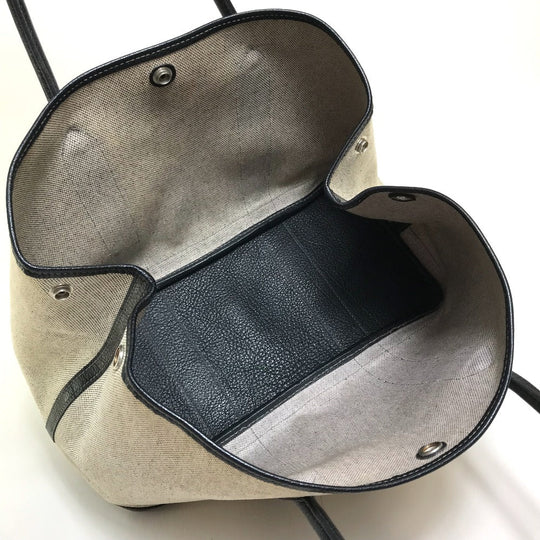 HERMES Tote Bag Toilet ash / buffle skipper Black x Natural Garden party PM
