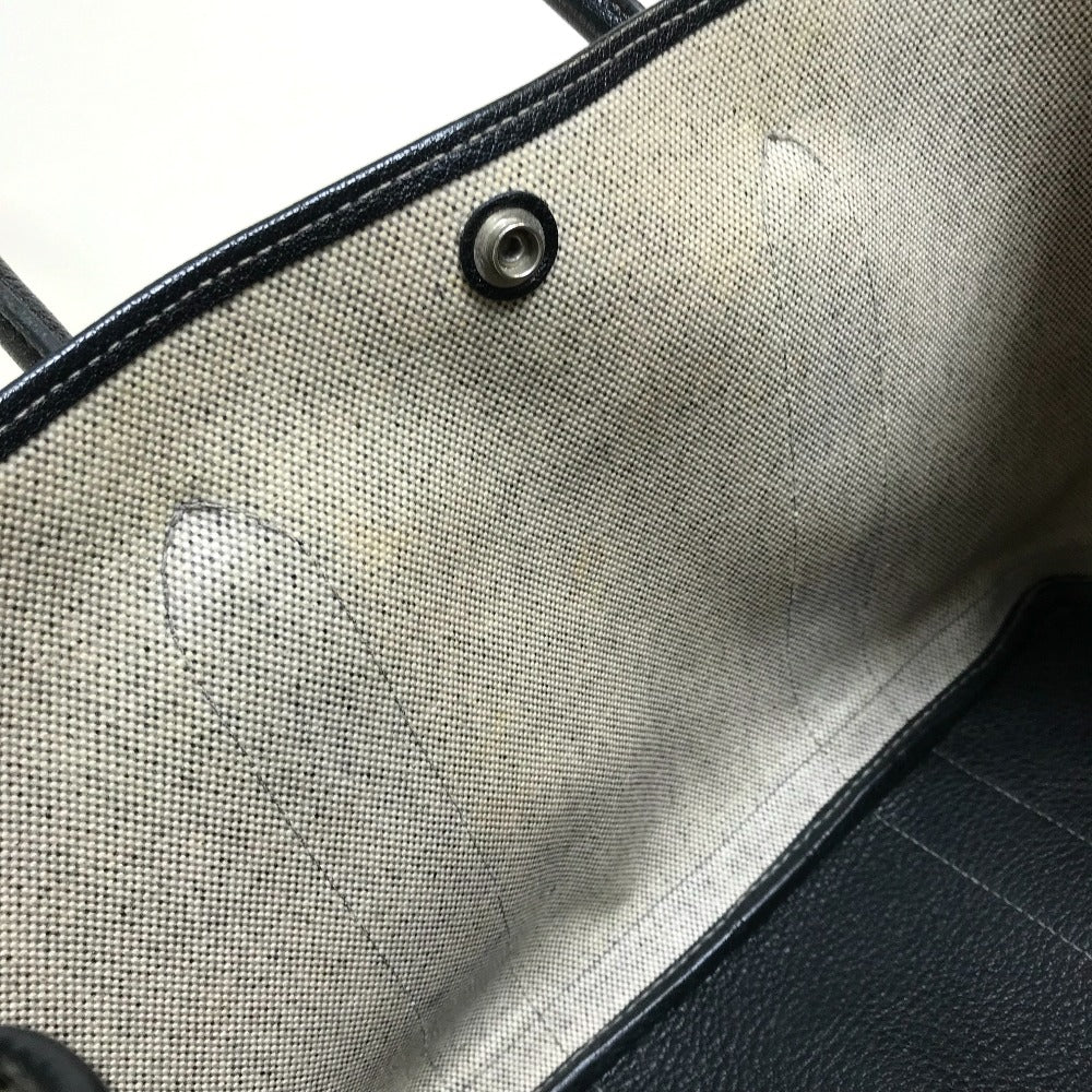 HERMES Tote Bag Toilet ash / buffle skipper Black x Natural Garden party PM