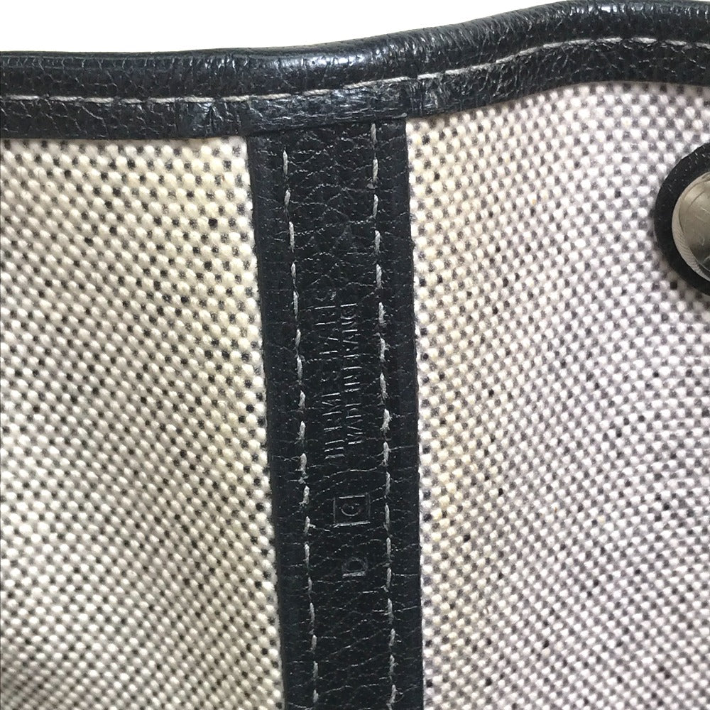 HERMES Tote Bag Toilet ash / buffle skipper Black x Natural Garden party PM