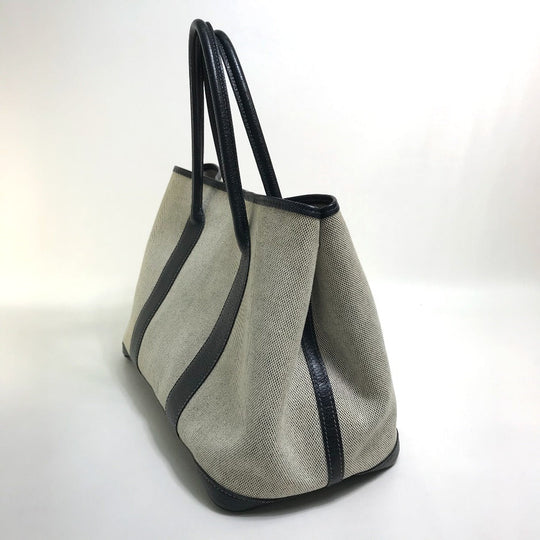 HERMES Tote Bag Toilet ash / buffle skipper Black x Natural Garden party PM