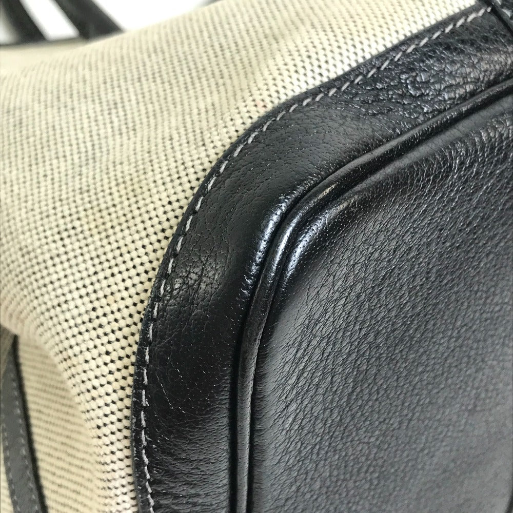 HERMES Tote Bag Toilet ash / buffle skipper Black x Natural Garden party PM