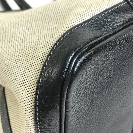 HERMES Tote Bag Toilet ash / buffle skipper Black x Natural Garden party PM