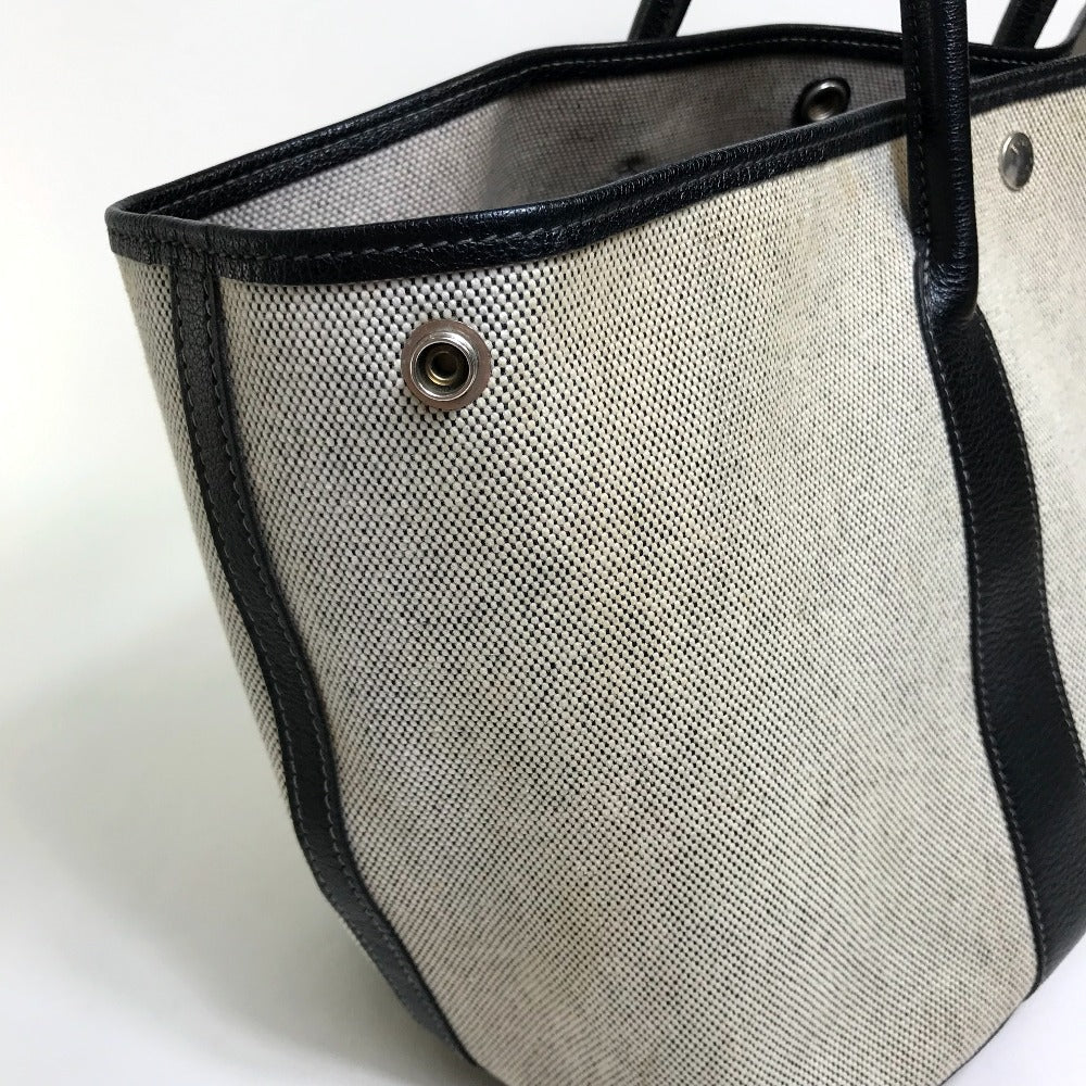 HERMES Tote Bag Toilet ash / buffle skipper Black x Natural Garden party PM