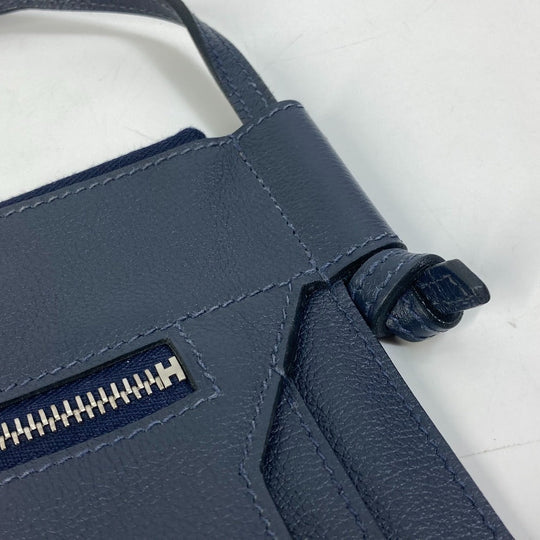 HERMES Shoulder Bag leather Navy Ultrapla GM mens Used Authentic