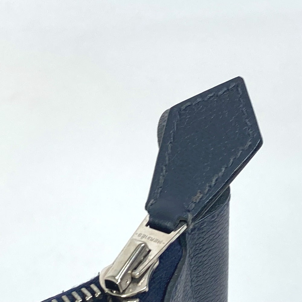 HERMES Shoulder Bag leather Navy Ultrapla GM mens Used Authentic
