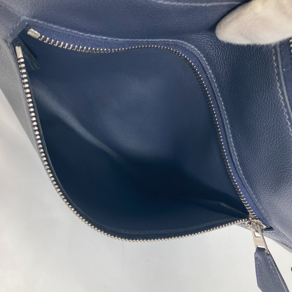 HERMES Shoulder Bag leather Navy Ultrapla GM mens Used Authentic