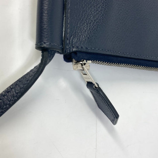 HERMES Shoulder Bag leather Navy Ultrapla GM mens Used Authentic