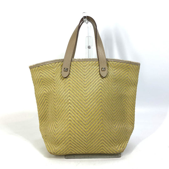HERMES Tote Bag Leather, Polyester Yellow type Handbag Kaba Chennai PM