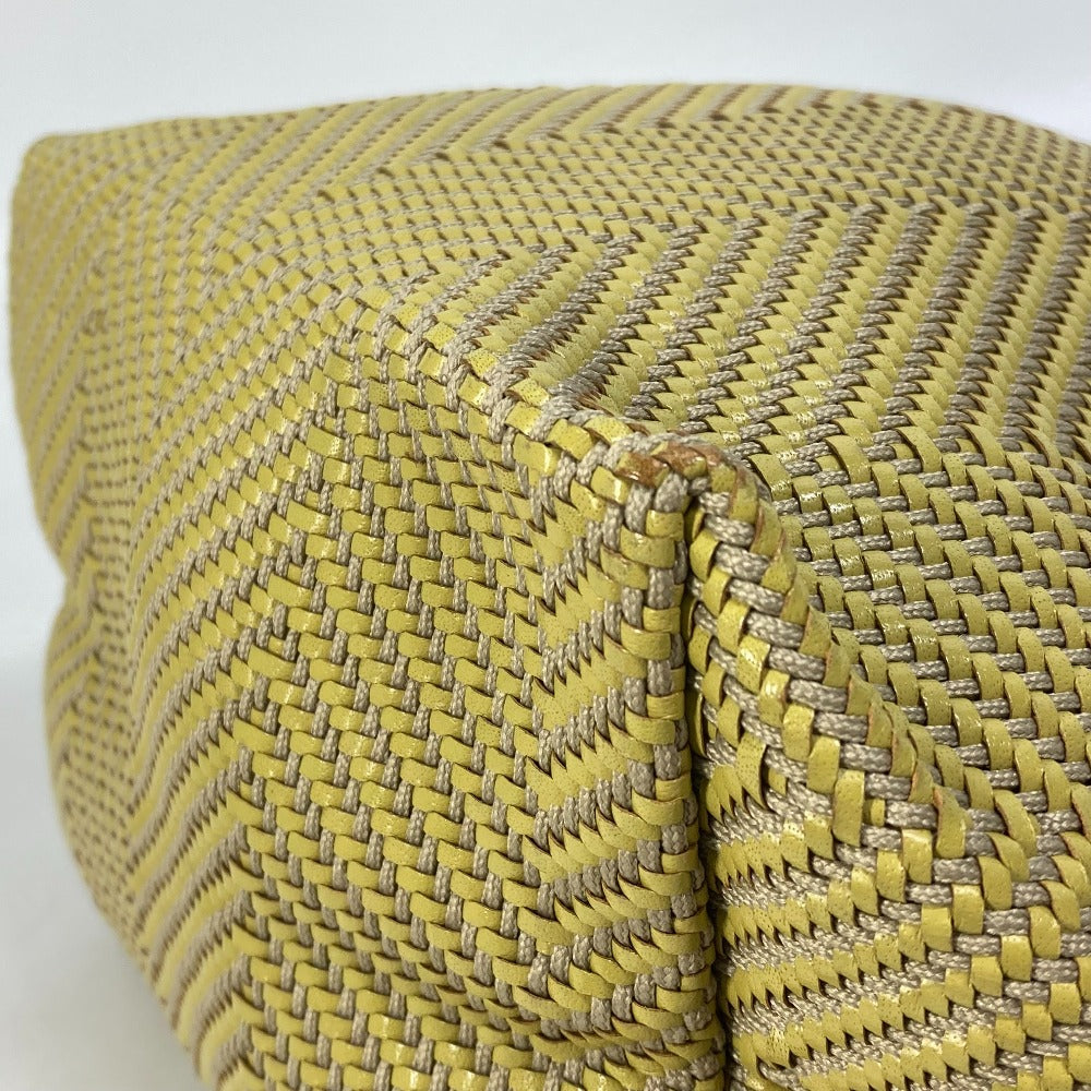 HERMES Tote Bag Leather, Polyester Yellow type Handbag Kaba Chennai PM