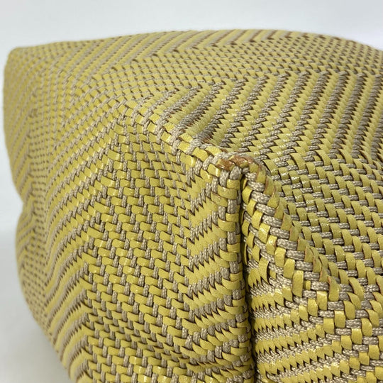 HERMES Tote Bag Leather, Polyester Yellow type Handbag Kaba Chennai PM