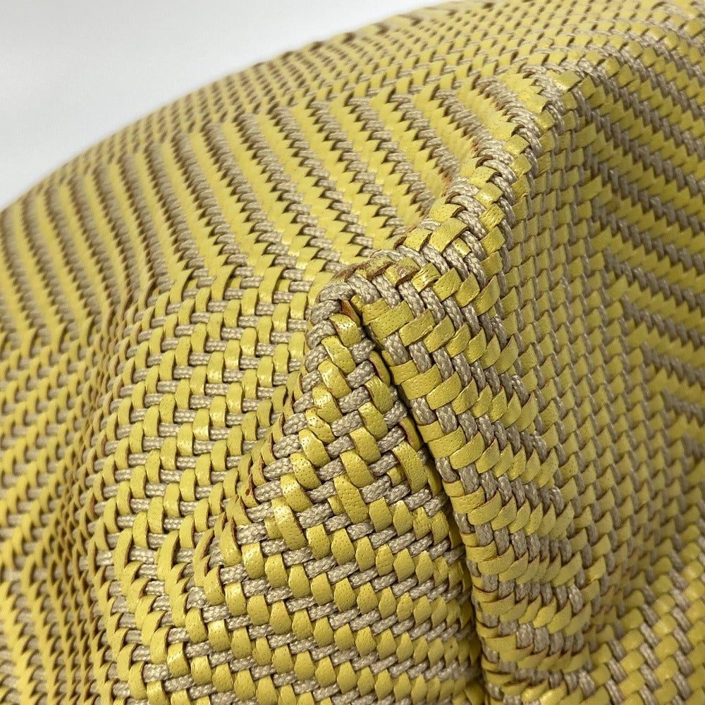 HERMES Tote Bag Leather, Polyester Yellow type Handbag Kaba Chennai PM