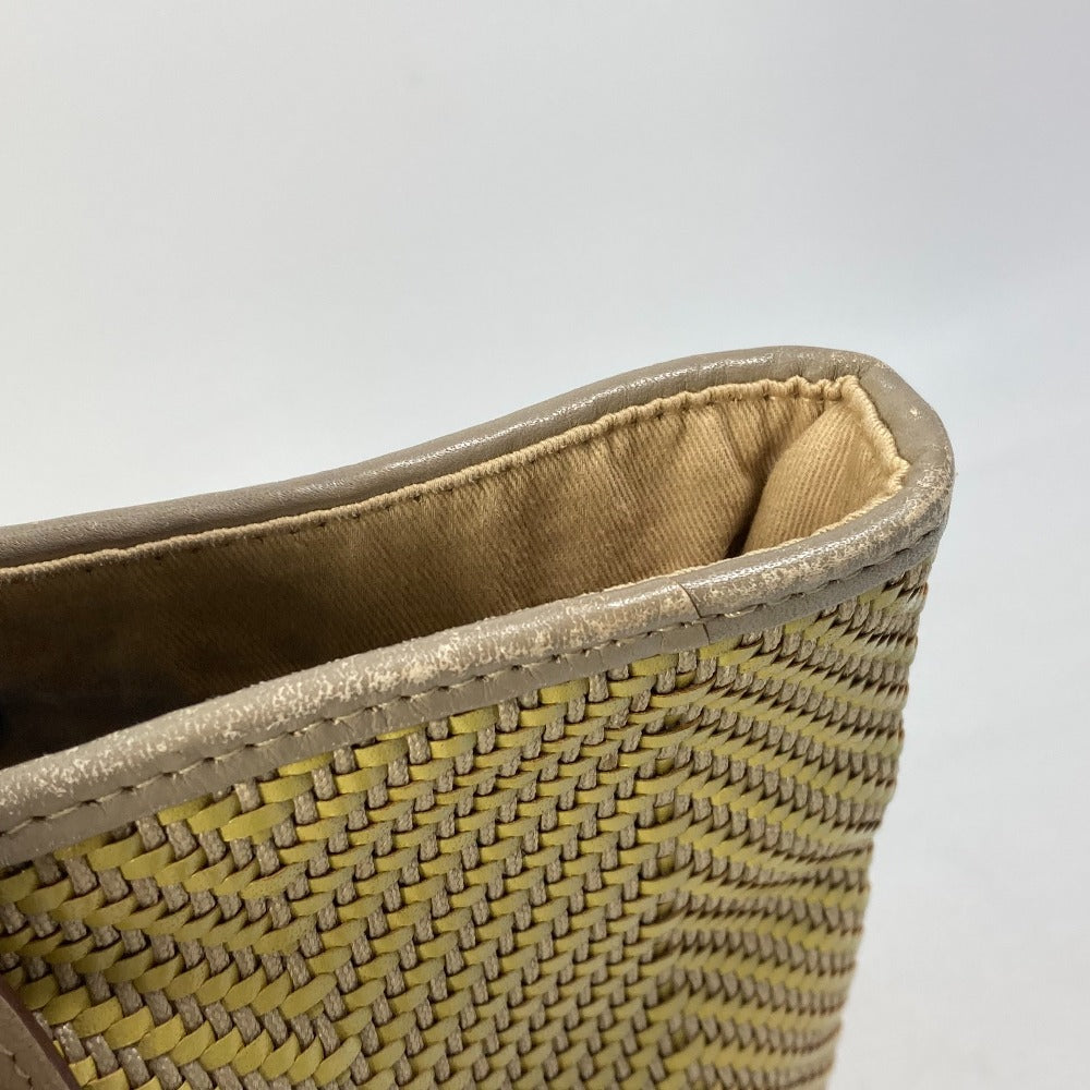 HERMES Tote Bag Leather, Polyester Yellow type Handbag Kaba Chennai PM