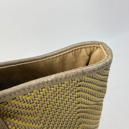HERMES Tote Bag Leather, Polyester Yellow type Handbag Kaba Chennai PM