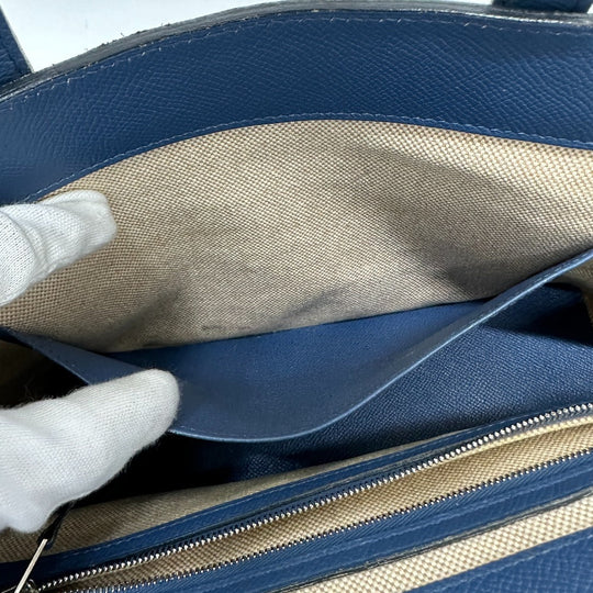 HERMES Tote Bag Epsom, Grizzly blue Maxi box cover 30 Women Used Authentic