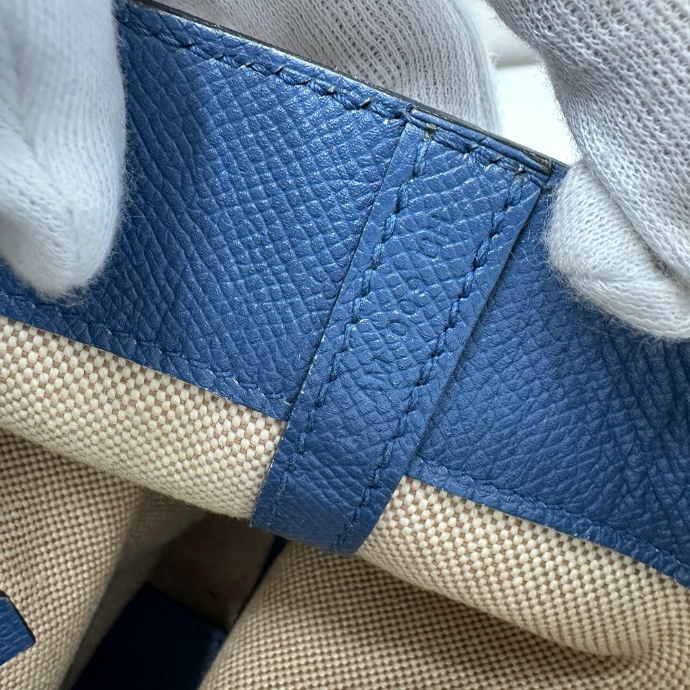 HERMES Tote Bag Epsom, Grizzly blue Maxi box cover 30 Women Used Authentic