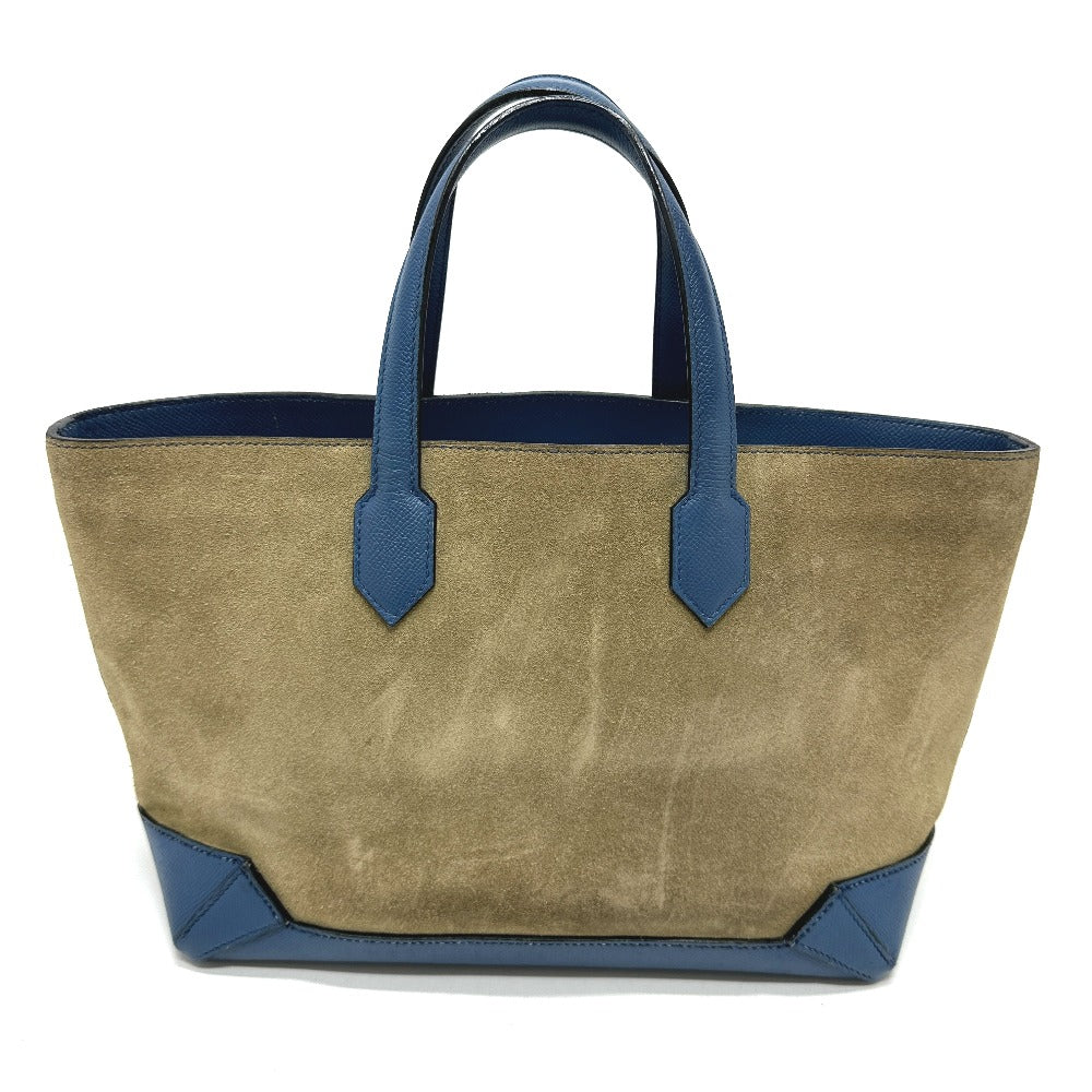HERMES Tote Bag Epsom, Grizzly blue Maxi box cover 30 Women Used Authentic