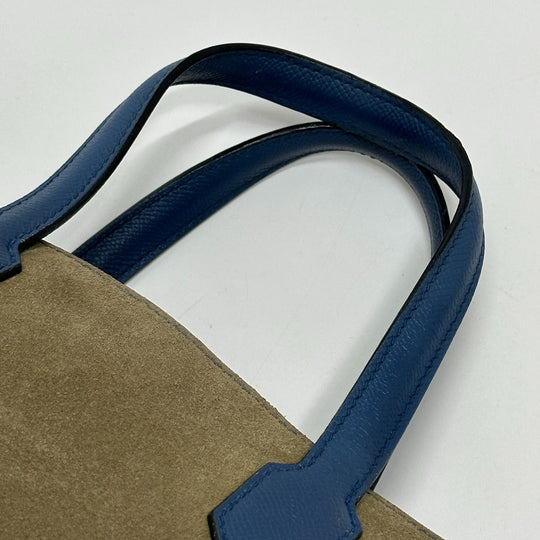 HERMES Tote Bag Epsom, Grizzly blue Maxi box cover 30 Women Used Authentic
