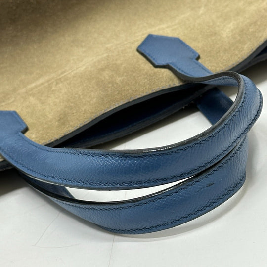 HERMES Tote Bag Epsom, Grizzly blue Maxi box cover 30 Women Used Authentic