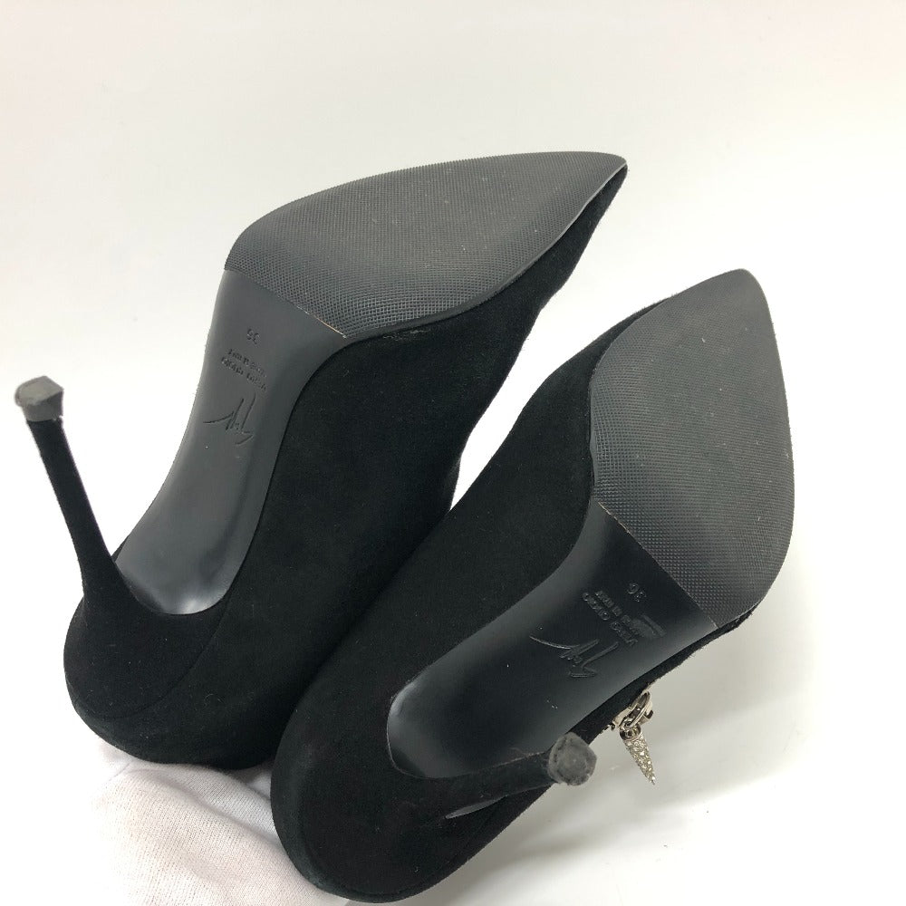 GIUSEPPE ZANOTTI pumps suede black Women 35 Used Authentic