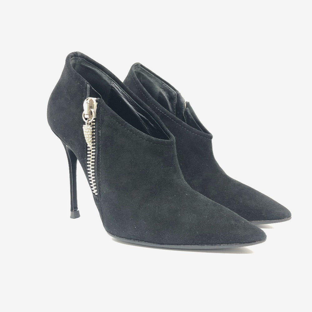 GIUSEPPE ZANOTTI pumps suede black Women 35 Used Authentic