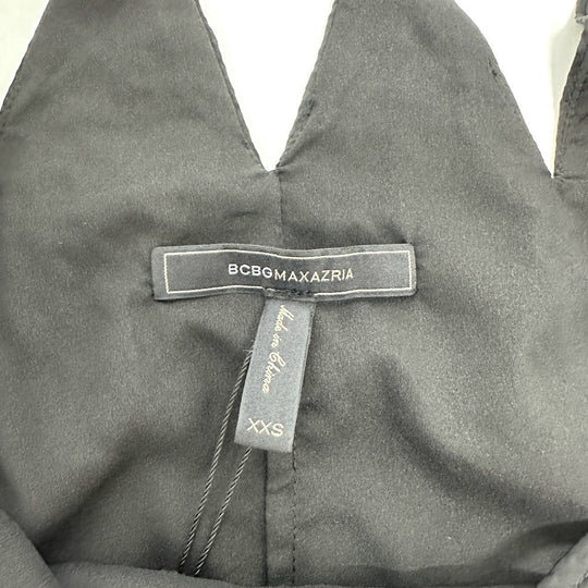 BCBGMAXAZRIA one piece DTI6173403-001 polyester black Bijou studs Embroidery cutout gowns Women XXS Used Authentic