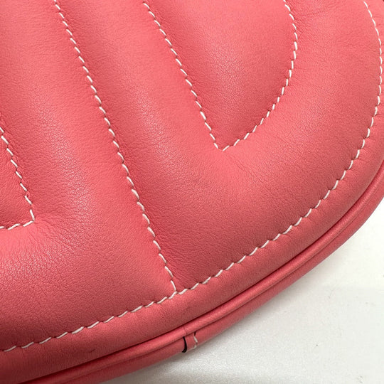 HERMES Waist bag lambskin pink In the loop