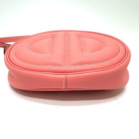 HERMES Waist bag lambskin pink In the loop