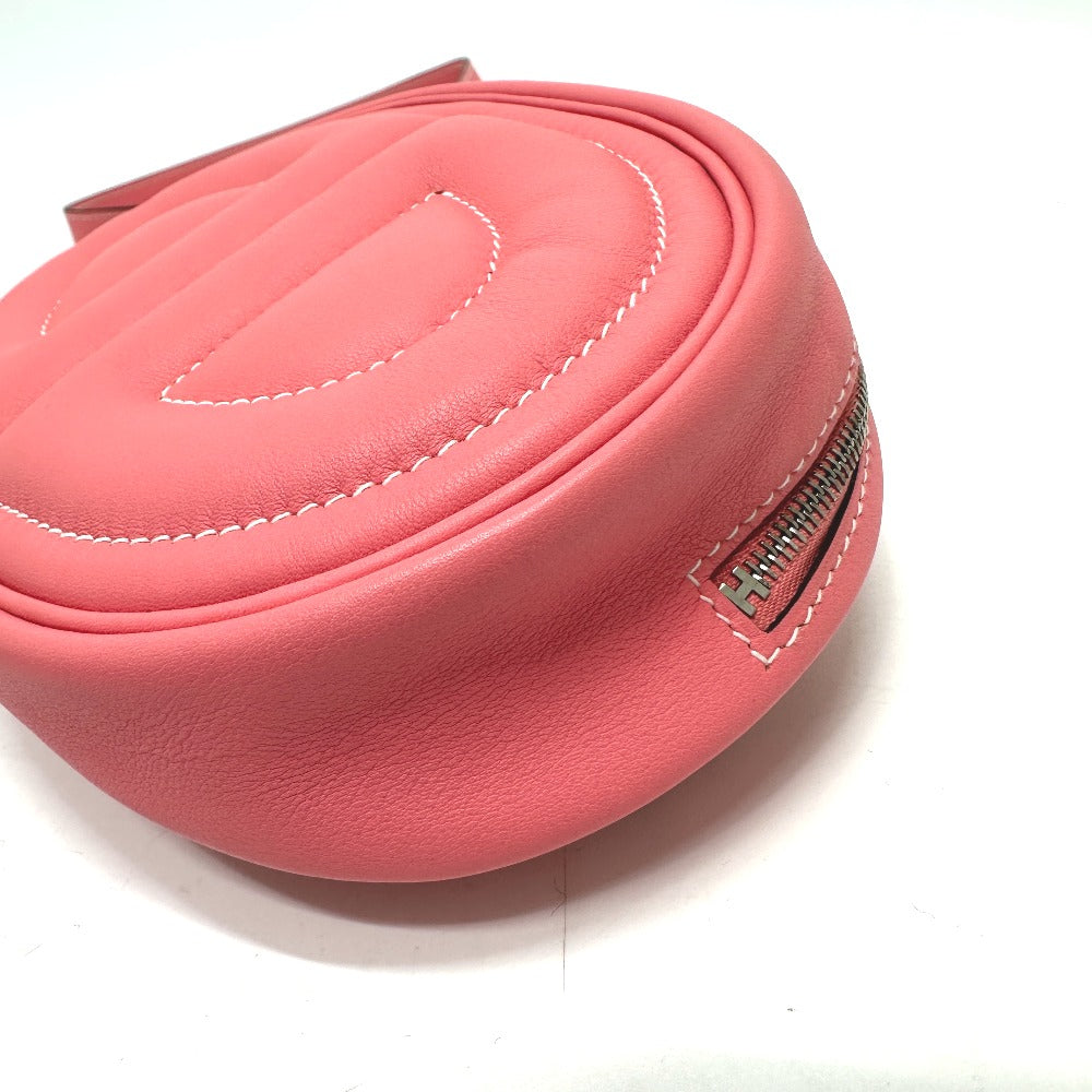 HERMES Waist bag lambskin pink In the loop