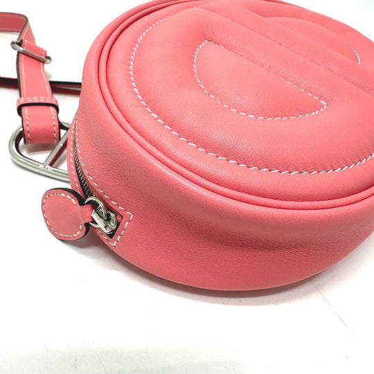 HERMES Waist bag lambskin pink In the loop