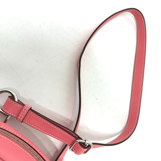 HERMES Waist bag lambskin pink In the loop