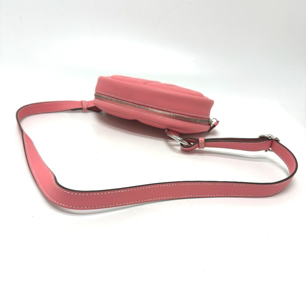HERMES Waist bag lambskin pink In the loop