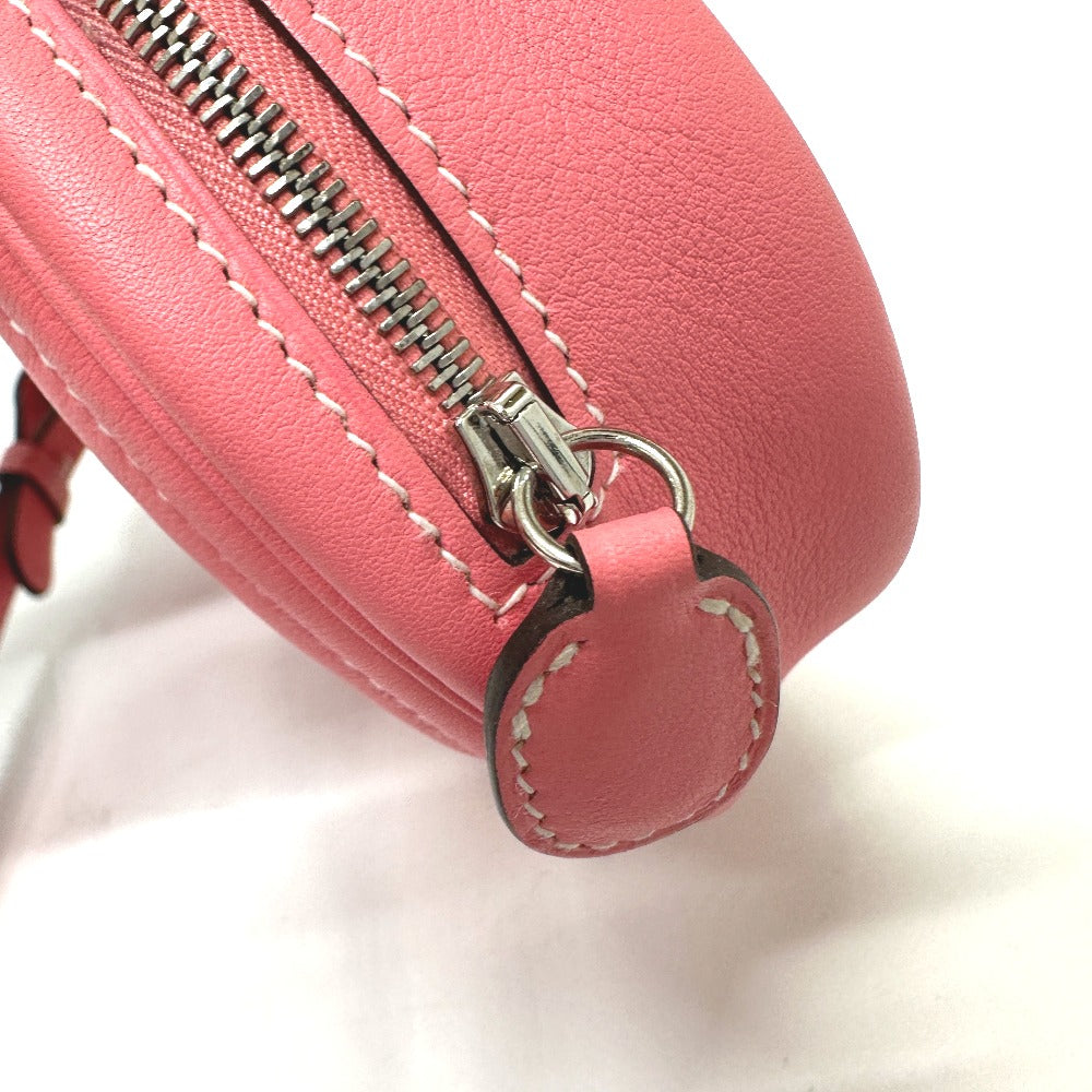 HERMES Waist bag lambskin pink In the loop