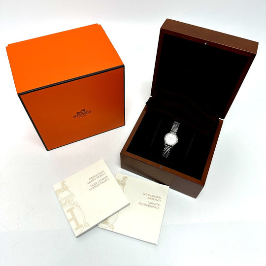 HERMES Watches Quartz CA2.130 Stainless Steel Silver Slim d'Hermès white dial