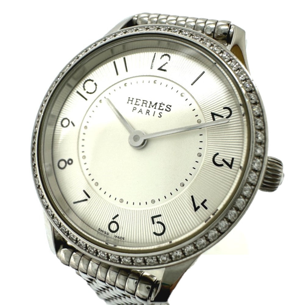 HERMES Watches Quartz CA2.130 Stainless Steel Silver Slim d'Hermès white dial
