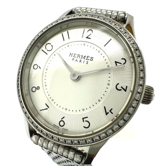HERMES Watches Quartz CA2.130 Stainless Steel Silver Slim d'Hermès white dial