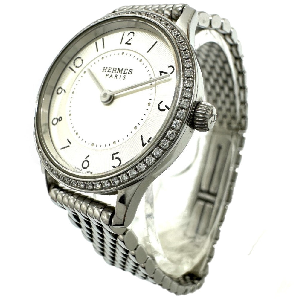 HERMES Watches Quartz CA2.130 Stainless Steel Silver Slim d'Hermès white dial