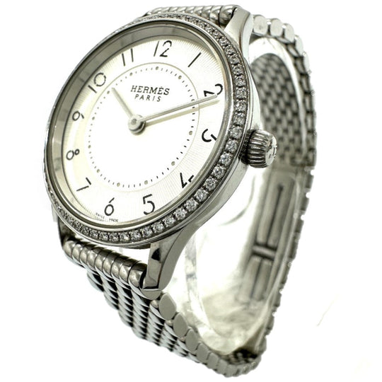 HERMES Watches Quartz CA2.130 Stainless Steel Silver Slim d'Hermès white dial