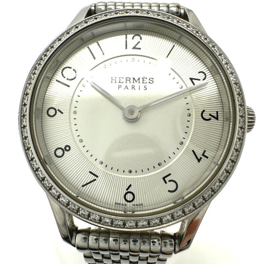 HERMES Watches Quartz CA2.130 Stainless Steel Silver Slim d'Hermès white dial