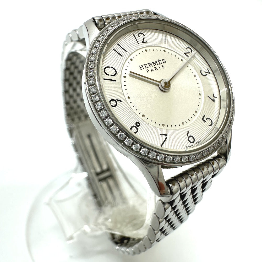 HERMES Watches Quartz CA2.130 Stainless Steel Silver Slim d'Hermès white dial
