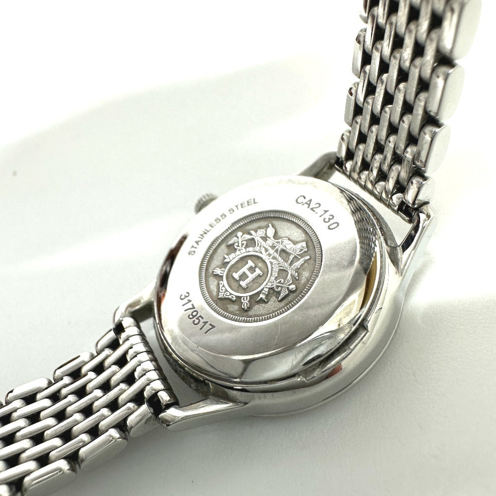 HERMES Watches Quartz CA2.130 Stainless Steel Silver Slim d'Hermès white dial