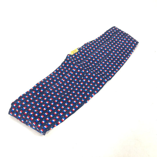 HERMES belt silk blue Accessories Cummer band Women 40 Used Authentic