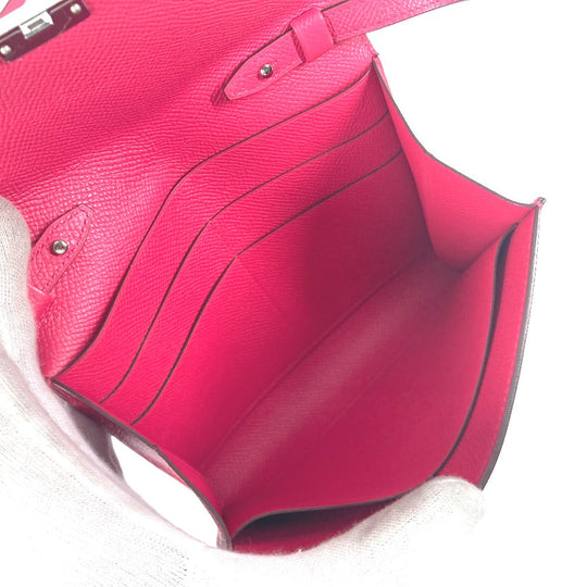 HERMES Shoulder Bag Epsom pink bag pochette clic16
