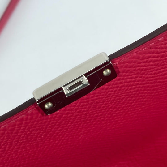 HERMES Shoulder Bag Epsom pink bag pochette clic16