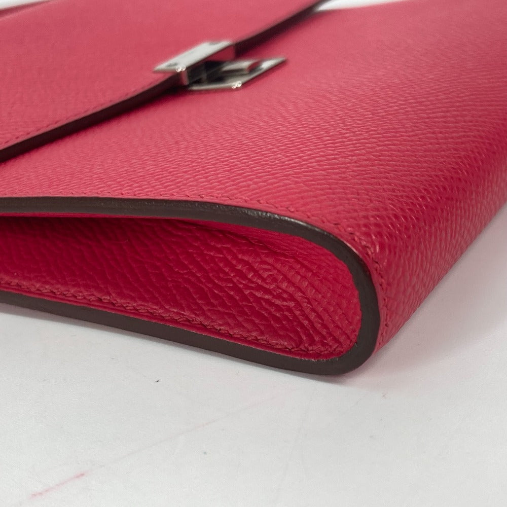 HERMES Shoulder Bag Epsom pink bag pochette clic16