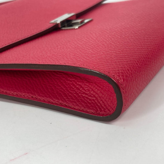HERMES Shoulder Bag Epsom pink bag pochette clic16