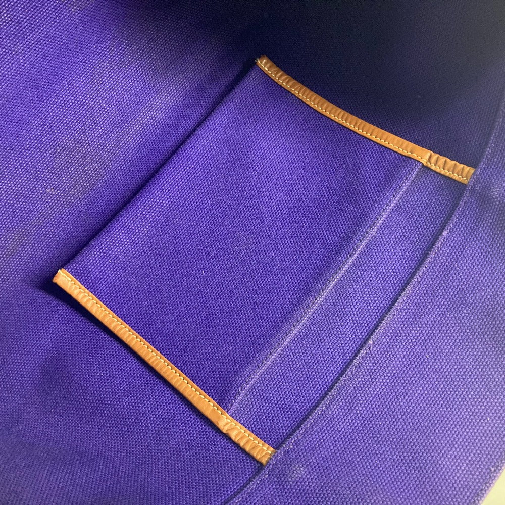 HERMES Tote Bag canvas purple Etrivire Elan Women Used Authentic