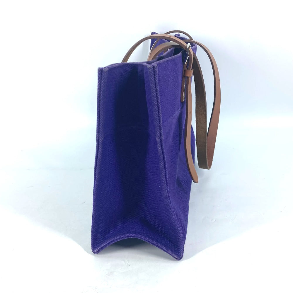HERMES Tote Bag canvas purple Etrivire Elan Women Used Authentic