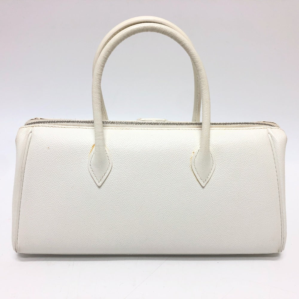 HERMES Handbag Epsom white Pararibbe Bay 27 Women Used Authentic