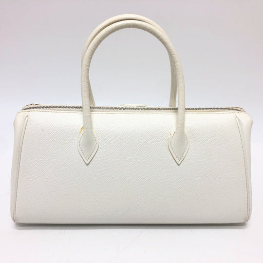 HERMES Handbag Epsom white Pararibbe Bay 27 Women Used Authentic