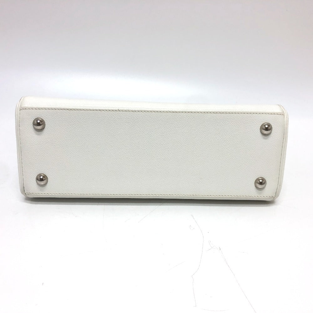 HERMES Handbag Epsom white Pararibbe Bay 27 Women Used Authentic